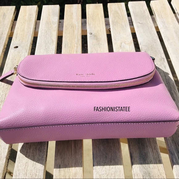Kate spade large flap crossbody Polly orchid 527 - Picture 6 of 8
